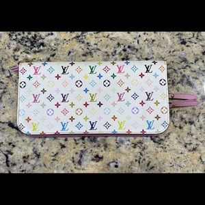 Authentic Louis Vuitton Insolite Wallet - MultiColor Monogram/Bubblegum Interior